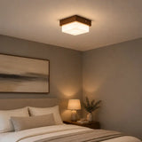 Luminária de Teto Plafon Decorativo de Madeira 20cm - Casas Gael 