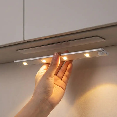 Luminária LED com Sensor de Movimento Recarregável USB 3 Cores luz - Casas Gael