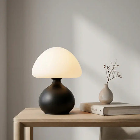 Luminária de Mesa Cogumelo LED Minimalista 3 Cores Dimerizável - Casas Gael
