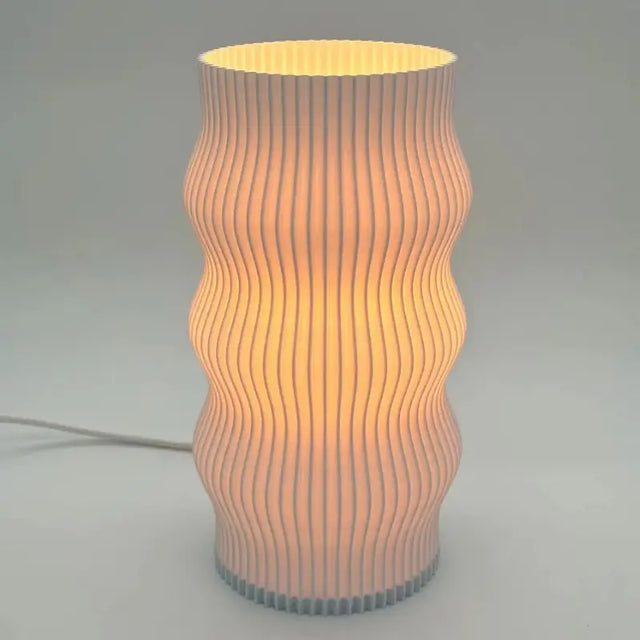 Luminária de Mesa Decorativa 3D Ondulada Design Escultura - Casas Gael