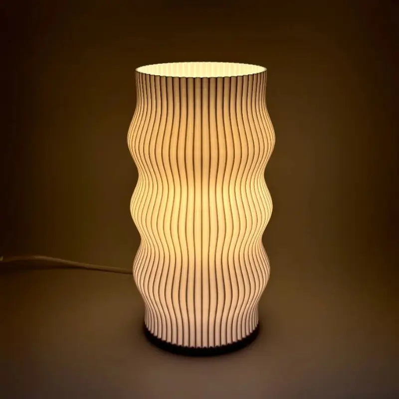 Luminária de Mesa Decorativa 3D Ondulada Design Escultura - Casas Gael