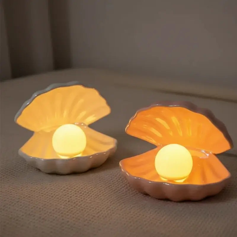 Luminária de Mesa Decorativa Concha sem Fio - Casas Gael