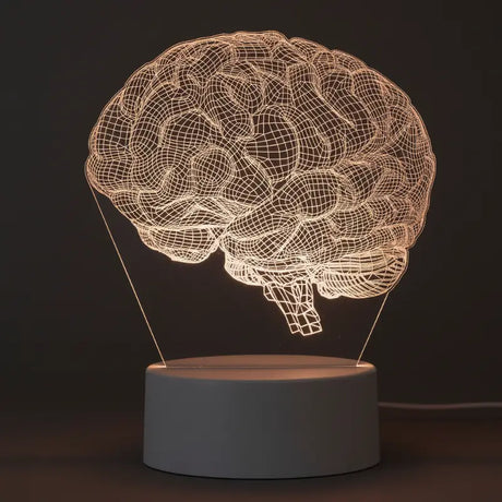 Luminária de Mesa Decorativa LED 3D Cérebro Realista Presente - Casas Gael