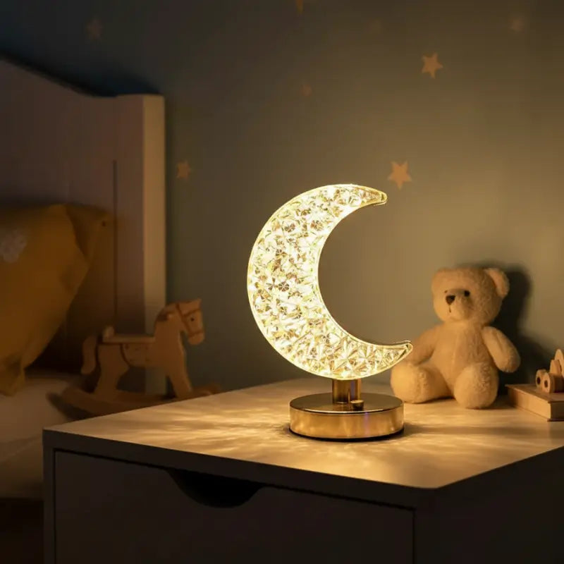 Luminária de Mesa Decorativa LED 3D Lua Estrela - Casas Gael