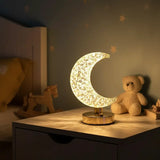 Luminária de Mesa Decorativa LED 3D Lua Estrela - Casas Gael