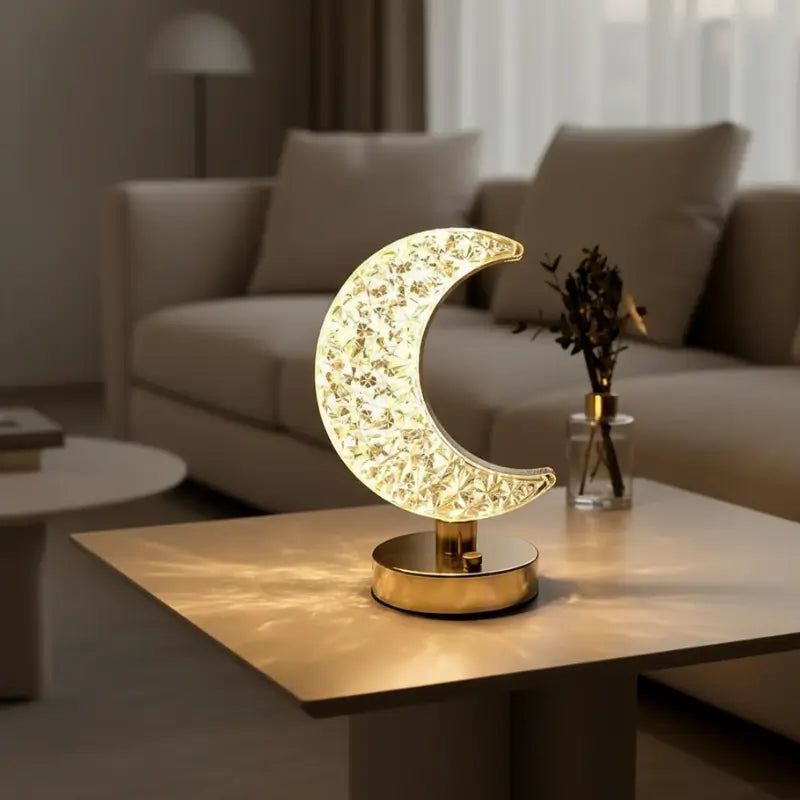 Luminária de Mesa Decorativa LED 3D Lua Estrela - Casas Gael