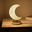 Luminária de Mesa Decorativa LED 3D Lua Estrela - Casas Gael