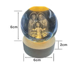 Luminária de Mesa Decorativa LED 3D Sagrada Família USB - Casas Gael