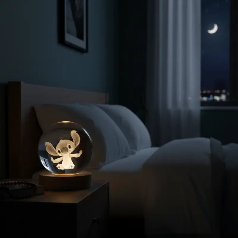 Luminária de Mesa Decorativa LED 3D Stitch USB - Casas Gael