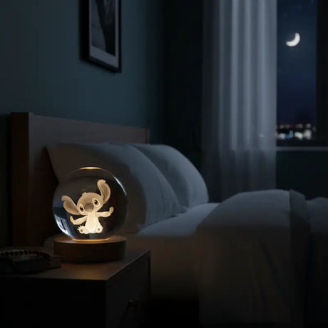 Luminária de Mesa Decorativa LED 3D Stitch USB - Casas Gael