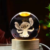 Luminária de Mesa Decorativa LED 3D Stitch USB - Casas Gael