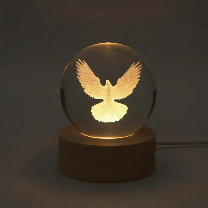 Luminária de Mesa Decorativa LED Globo 3D Religiosa - Casas Gael
