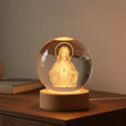 Luminária de Mesa Decorativa LED Globo 3D Religiosa - Casas Gael