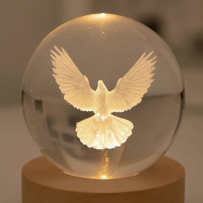 Luminária de Mesa Decorativa LED Globo 3D Religiosa - Casas Gael