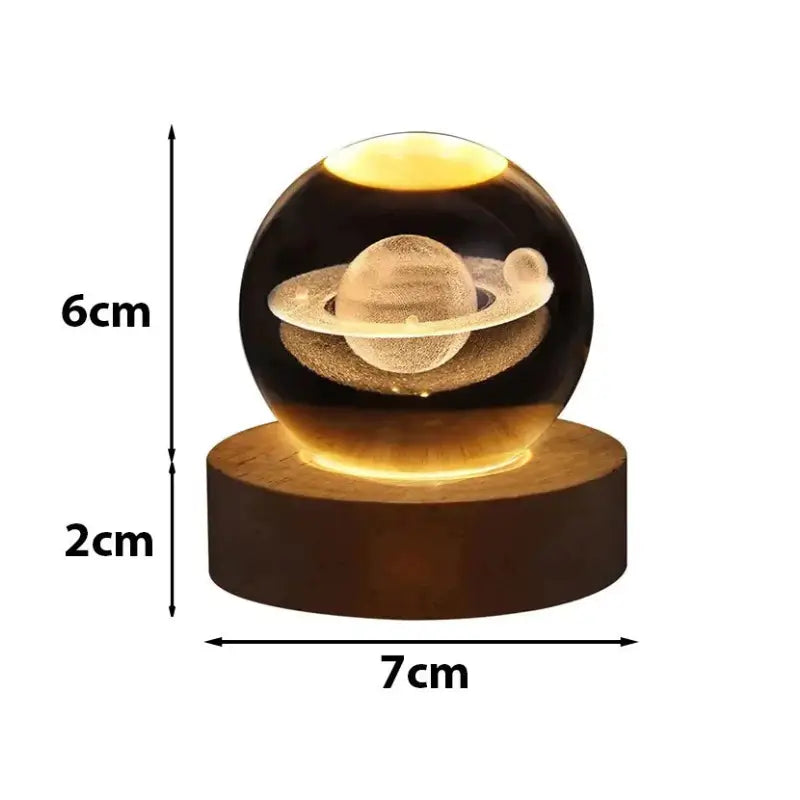Luminária de Mesa Decorativa LED Globo 3D Universo USB - Casas Gael