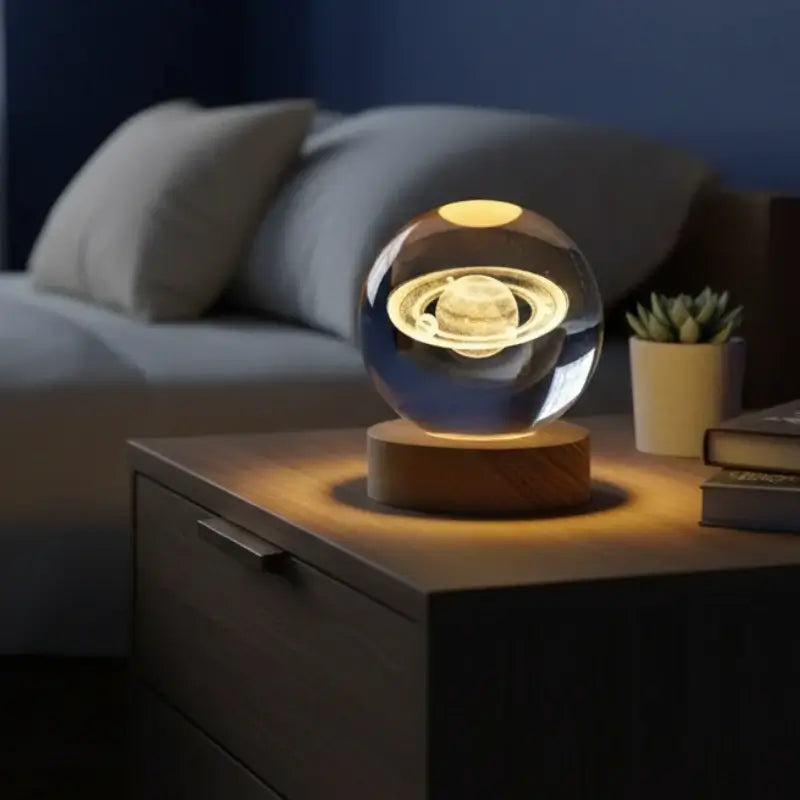Luminária de Mesa Decorativa LED Globo 3D Universo USB - Casas Gael