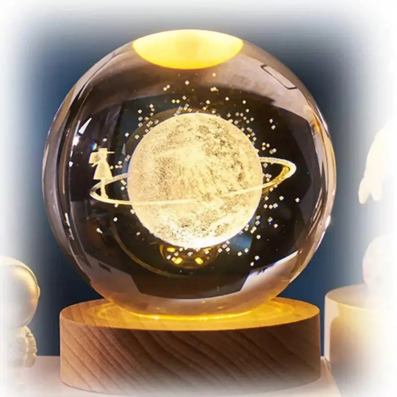 Luminária de Mesa Decorativa LED Globo 3D Universo USB - Casas Gael