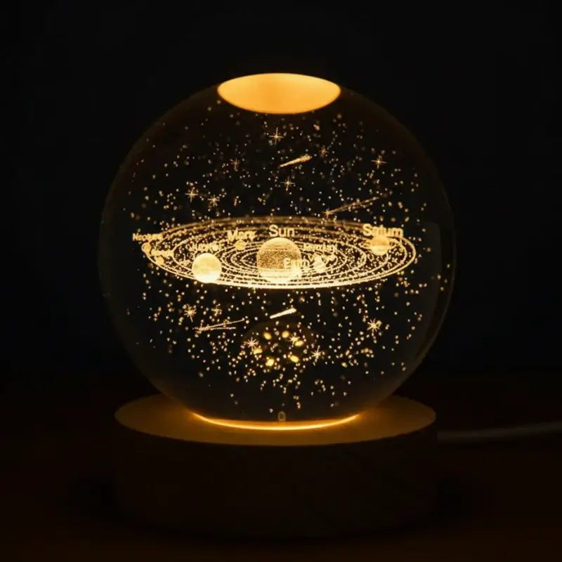 Luminária de Mesa Decorativa LED Globo 3D Universo USB - Casas Gael