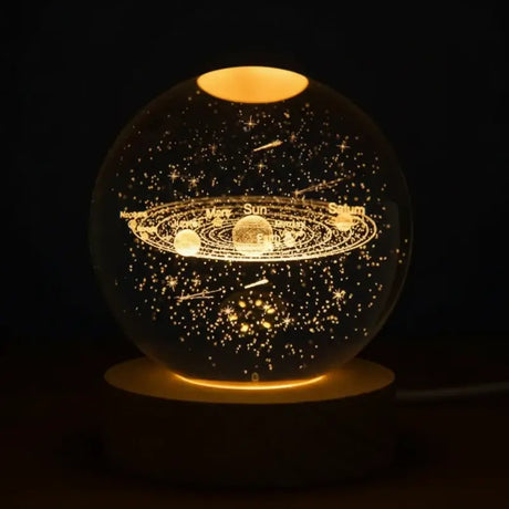 Luminária de Mesa Decorativa LED Globo 3D Universo USB - Casas Gael