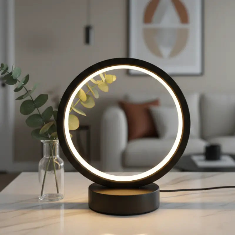 Luminária de Mesa Decorativa Redonda LED Moderna - Casas Gael