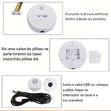 Luminária de Mesa Decorativa Árvore LED Dourada - Casas Gael