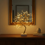 Luminária de Mesa Decorativa Árvore LED Dourada - Casas Gael