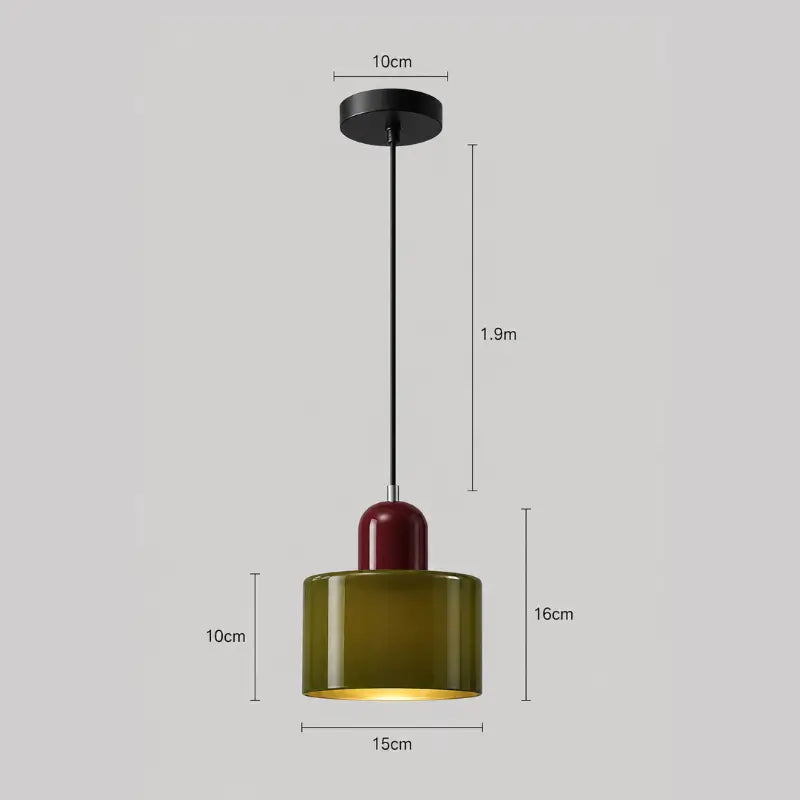 Luminária de Teto Pendente Nórdica em Vidro Cores- Casas Gael