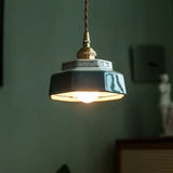 Luminária de Teto Pendente Vintage em Cerâmica e Pintada à Mão - Casas Gael