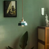 Luminária de Teto Pendente Vintage em Cerâmica e Pintada à Mão - Casas Gael