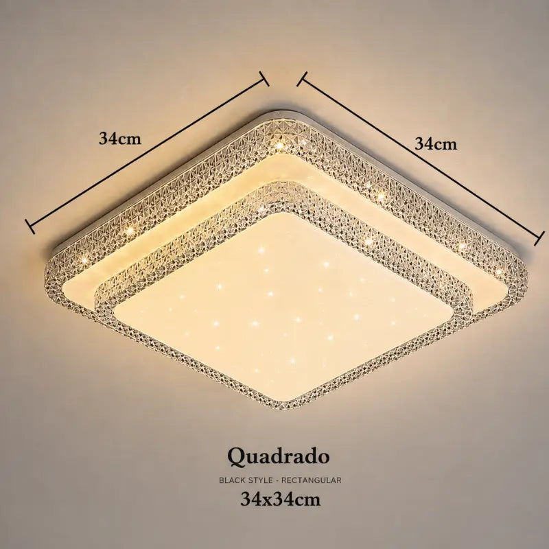 Luminária de Teto Plafon LED Moderno com 3 Cores de Luz - Casas Gael