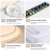 Luminária de Teto Plafon LED Moderno com 3 Cores de Luz - Casas Gael