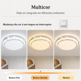 Luminária de Teto Plafon LED Moderno com 3 Cores de Luz - Casas Gael