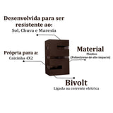 Luminária para Área Externa Frisada - Casas Gael