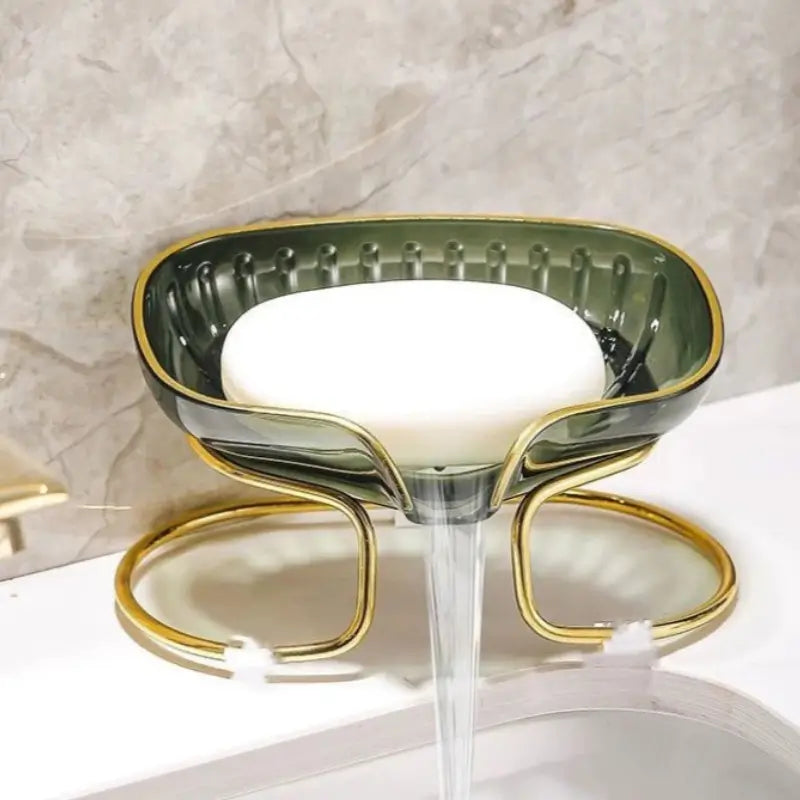 Saboneteira de Pia com Escorredor e Suporte Metálico para Banheiro - Casas Gael