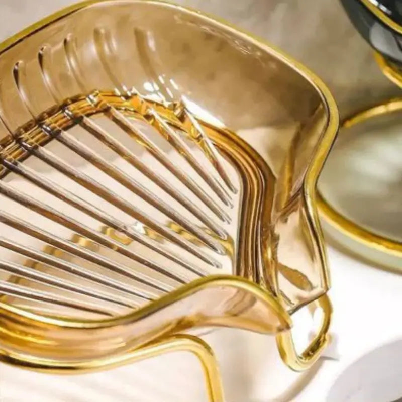 Saboneteira de Pia com Escorredor e Suporte Metálico para Banheiro - Casas Gael