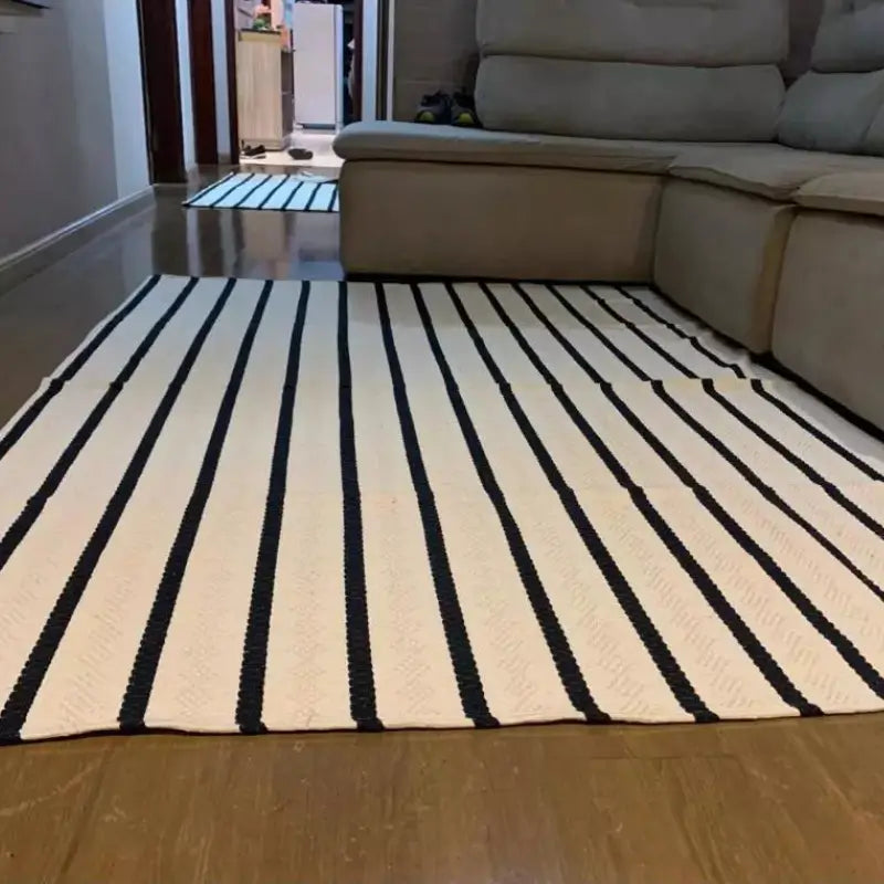 Tapete Listrado para Sala em Algodão 1,5x2,0m - Casas Gael