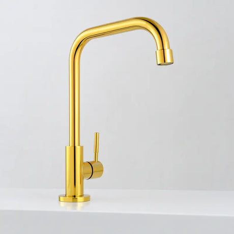 Torneira Para Banheiro Dourada Brilhante com Bica Móvel - Casas Gael