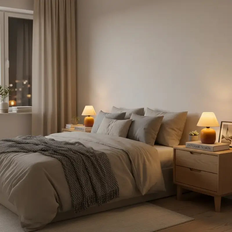 Abajur de Mesa Para Quarto em Cerâmica Bivolt