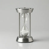 Ampulheta de Areria Decorativa Vidro e Metal 15 Minutos