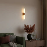 Arandela Cilindrica Moderna Vidro e Metal - Casas Gael