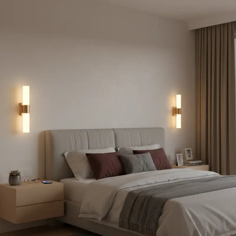 Arandela Cilindrica Moderna Vidro e Metal - Casas Gael