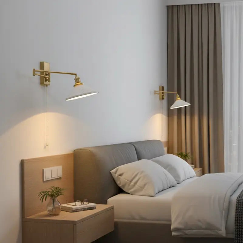 Arandela de Parde Articulada Retrô dourada - Casas Gael