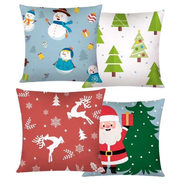 Capas de Almofadas de Natal 42x42cm Conjunto 4 unidades - Casas Gael