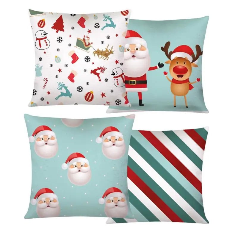 Capas de Almofadas de Natal 42x42cm Conjunto 4 unidades - Casas Gael