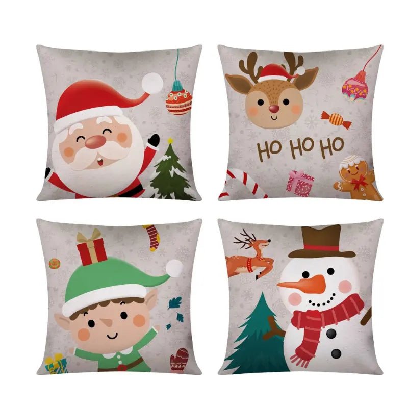 Capas de Almofadas de Natal 42x42cm Conjunto 4 unidades - Casas Gael