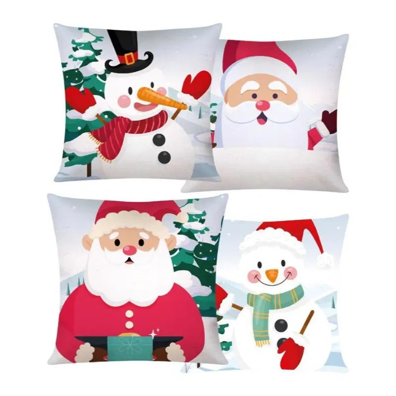 Capas de Almofadas de Natal 42x42cm Conjunto 4 unidades - Casas Gael