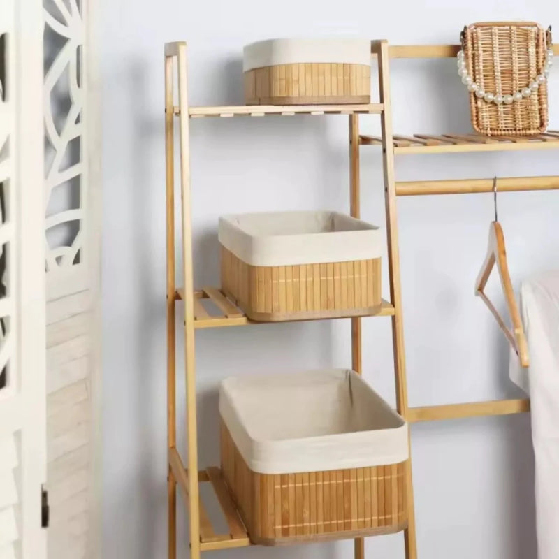 Cesto organizador multiuso e decorativo em Bambu - 3 peças