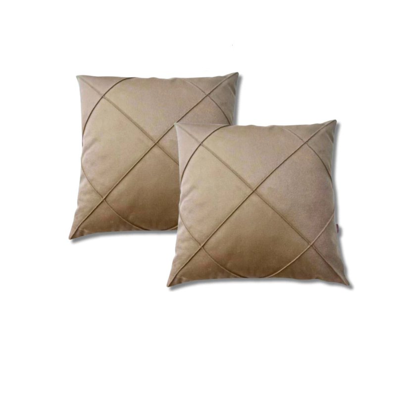 Conjunto 2 Capas de Almofada Luxo Drapeadas em Suede - Casas Gael