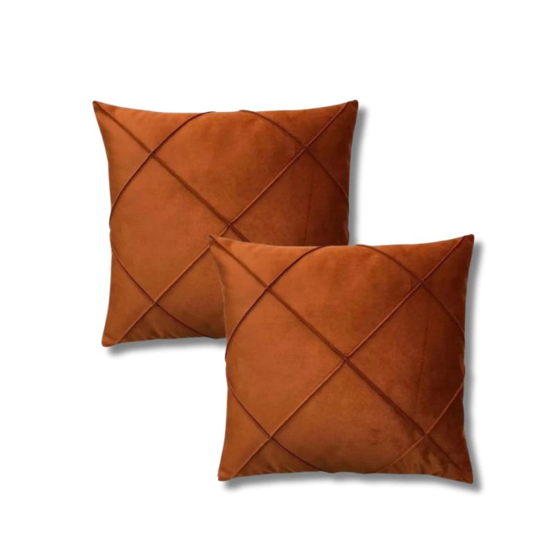 Conjunto 2 Capas de Almofada Luxo Drapeadas em Suede - Casas Gael