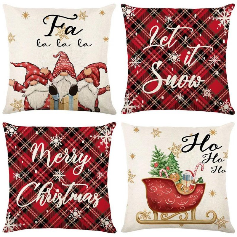 Conjunto 4 Capas Almofada de Natal - Casas Gael